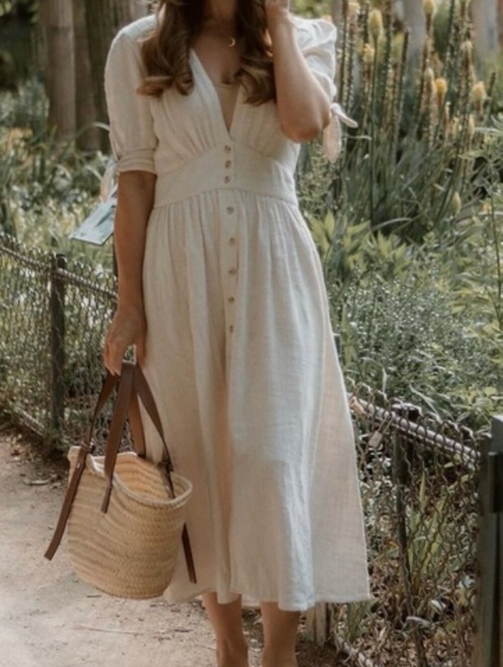 Free People Love Of My Life Cotton Gauze Prairie Dress Ivory.